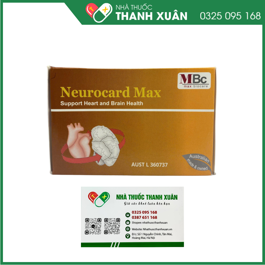 Neurocard Max hỗ trợ cải thiện trí não, tăng sức khỏe tim mạch
